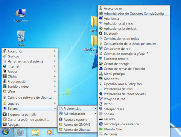 Transformar el tema visual de Linux en el de Windows 7 