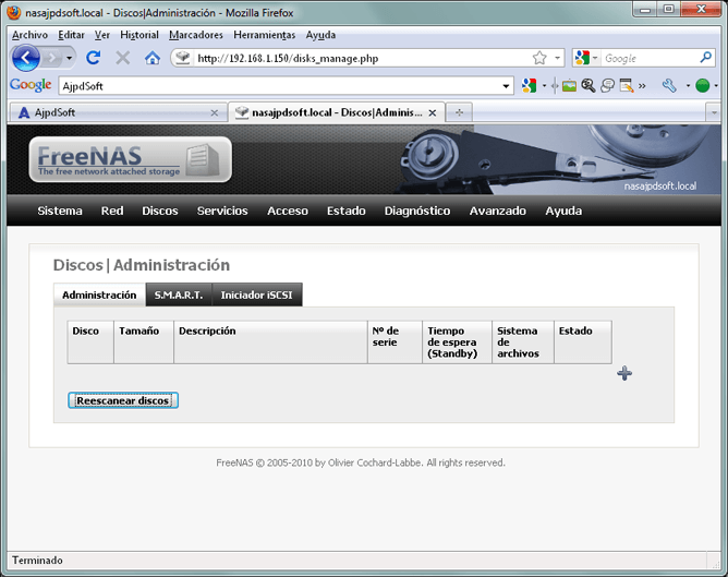 AjpdSoft Administración y configuración de FreeNAS