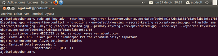 AjpdSoft Cómo instalar el navegador web Google Chrome en GNU Linux 
Ubuntu