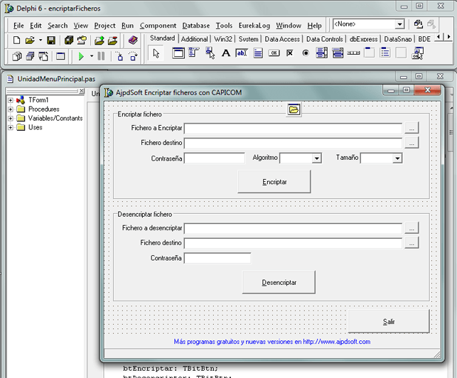 AjpdSoft Cmo usar CAPICOM en Delphi para encriptar y desencriptar ficheros
