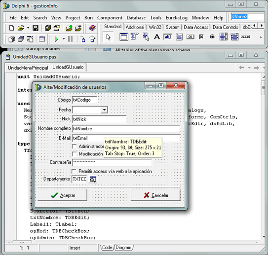 AjpdSoft Formulario de alta de usuario con cálculo de hash (md5) 
para guardar la contraseña