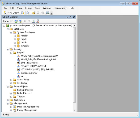 AjpdSoft Administración de Microsoft SQL Server 2008 R2 Express