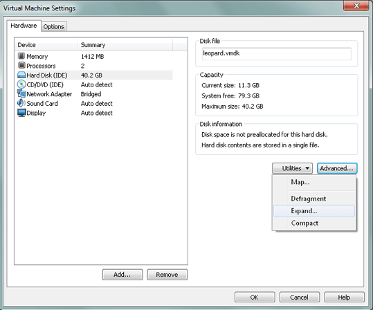 AjpdSoft Expandir (incrementar) el tamaño de un disco duro virtual 
existente en VMware Workstation