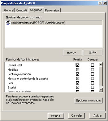 AjpdSoft Las cuotas de disco en Windows Server 2003, establecer limitacin de espacio por usuario