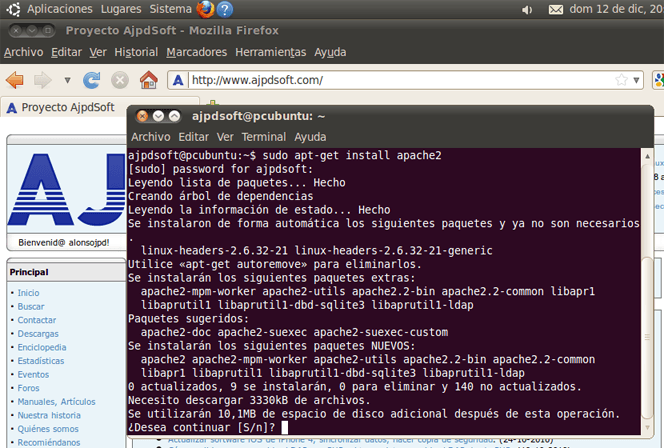 AjpdSoft Instalar Apache (servidor web) en GNU Linux