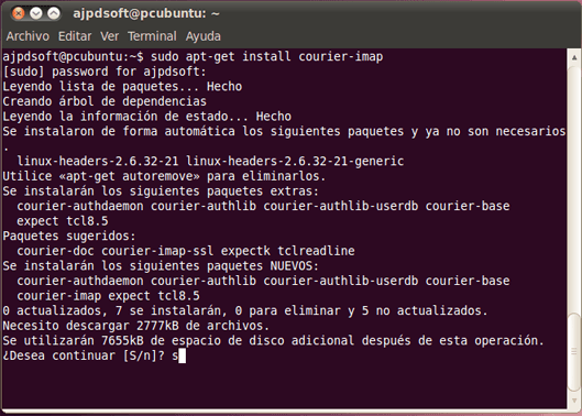AjpdSoft Instalar courier-pop y courier-imap para montar un 
servidor de correo electrónico en Linux