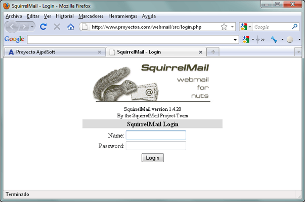 AjpdSoft Instalar SquirrelMail aplicación webmail