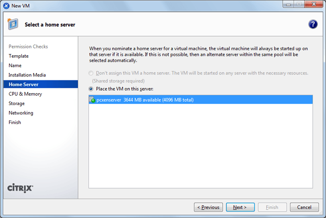Crear nueva máquina virtual en XenServer desde cliente XenCenter en equipo con Windows 7
