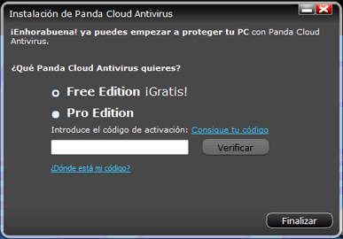 Instalación y testeo de Panda Clound Antivirus en Windows 7